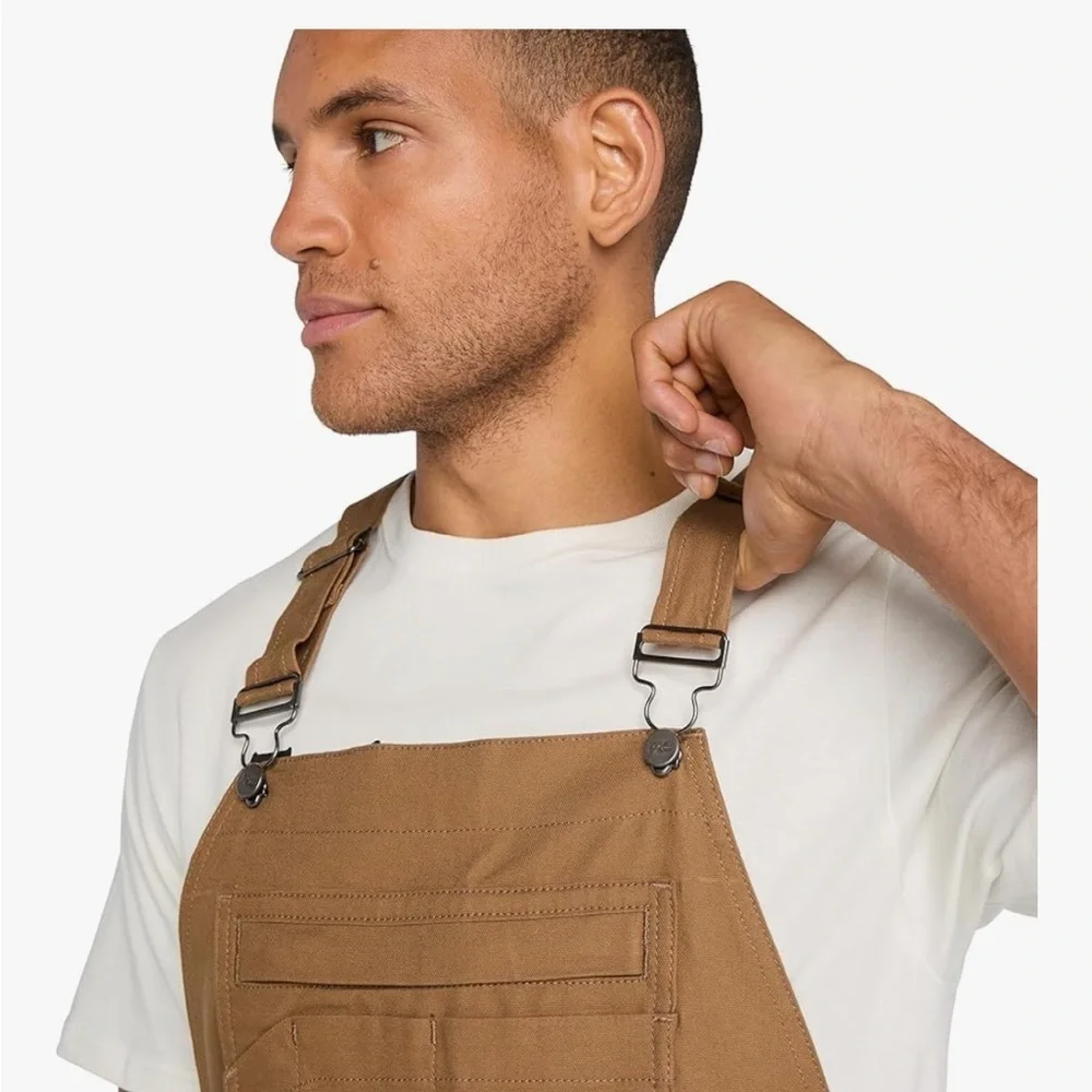 NWT Timberland PRO Overalls XLS brown mens Gritman Flex Canvas Bib XL-Short